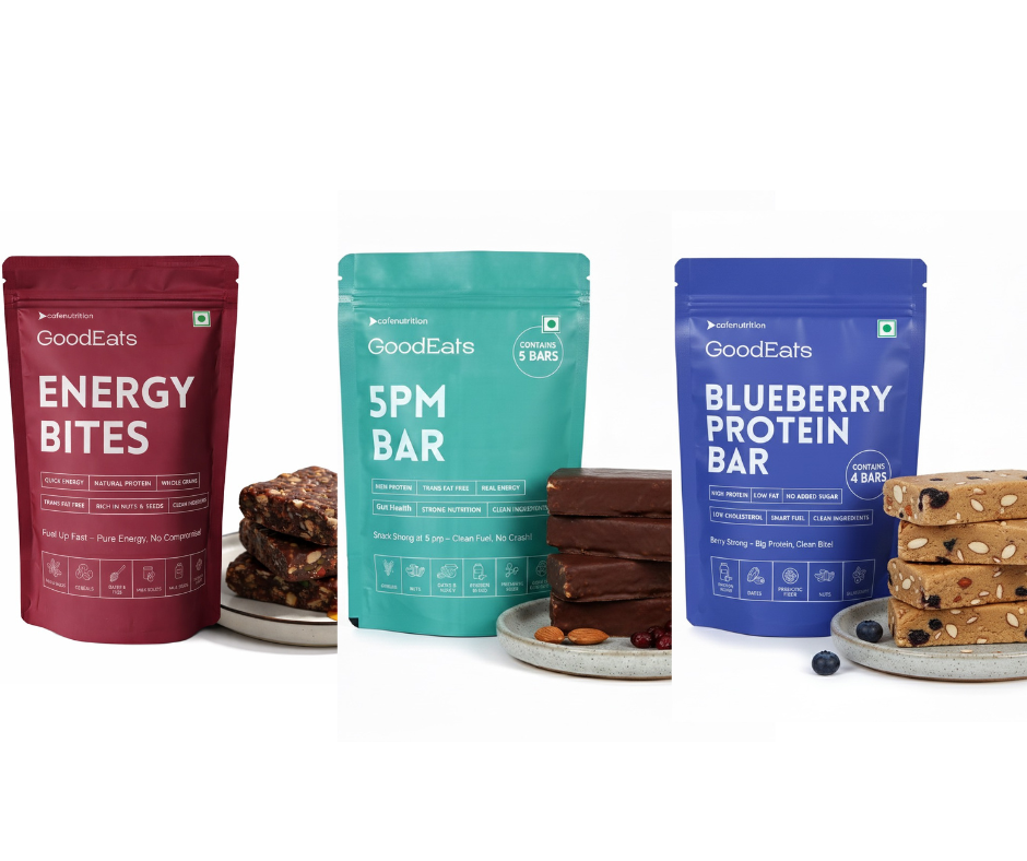 All - Day GoodEats Trio (Energy Bites + 5PM Bars + Blueberry Protein Bars)